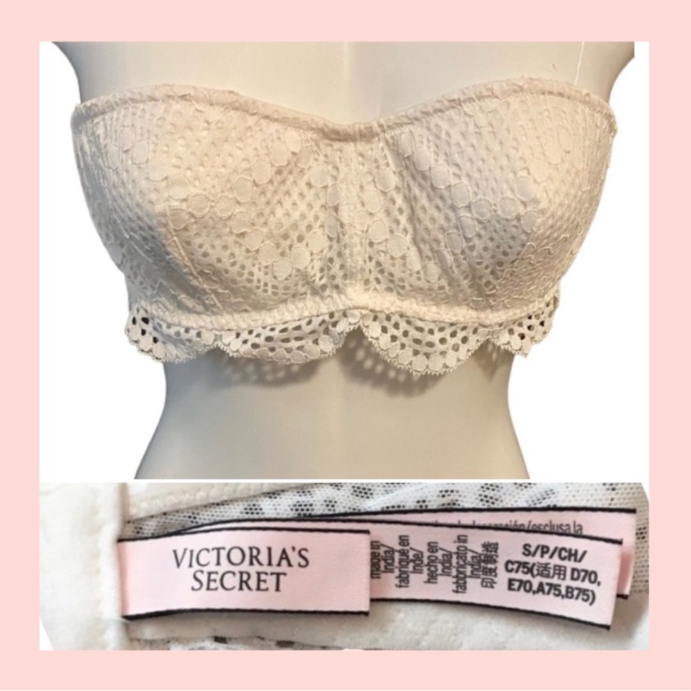 NWOT $30 Retail Victoria Secret lace bralette. Coconut white. Brand new! Size S